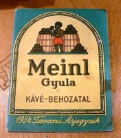 MEINL GYULA 1934 TAVASZI ÁRJEGYZÉK