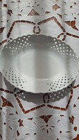 Herendi fehér áttört porcelán kínáló tál.