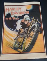 Harley Davidson Antik Plakát / Reklám