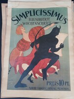Simplicissimus Újság Antik Plakát / Reklám