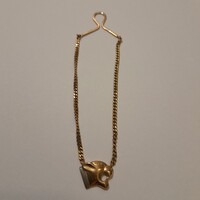 8 karátos Arany nyakkendő csipesz dìsz,párduc medál..