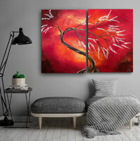 JMModernAbstract: SPRING HEAVEN 100X70 cm-es kortárs akril festmény feszített vásznon