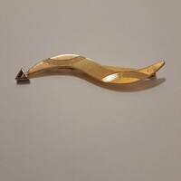Am dbl gold-plated tie, scarf clip.