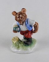 1U643 Herendi porcelán medve mézes mackó figura 14 cm