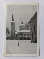 Régi fekete-fehér fotó Lőcse kt. Jakab-templom és Városháza 1962  felirattal   - 9x6cm