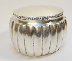 Meseszép antik art deco ezüst cukordoboz / cukortartó aranyozott belső résszel