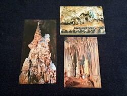3 db postatiszta képeslap: Aggtelek