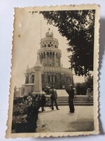 Régi fekete-fehér fotó, János hegyi kilátó 1942  - 9x6cm