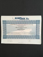 KONTRAX Irodatechnikai Rt. Részvény 1992.