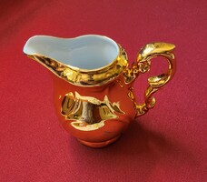 GKC Bavaria német porcelán dúsan aranyozott tej tejszín kiöntő arany karácsonyi dekoráció
