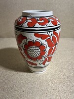 Régi kerámia váza, népi motívumokkal. 4242