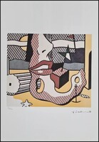 Roy Lichtenstein - "A bright Night"-litográfia- 50x35 cm