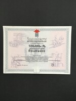 INNOTERV Ipari Fővállalkozó Kisszövetkezet Üzletrész 1992.