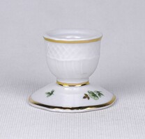 1U691 Erika mintás aranyozott Hollóházi porcelán gyertyatartó