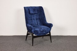 Gaubek Júlia, Mid century Retró olvasó fotel felújítva, 1970-es évek.