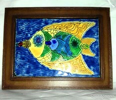 KATONA ÁRON SÁNDOR HALAS TŰZZOMÁNC KÉP