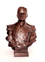 Vitéz Nagybányai Horthy Miklós bronz mellszobra, 34 cm
