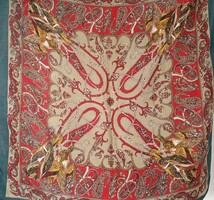 LOREDANO- VINTAGE, VADKACSÁS SELYEM KENDŐ!75x75cm