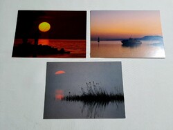3 db balatonboglári fotós által készített egyedi postatiszta képeslap