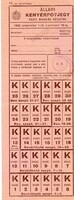 Állami kenyérpótjegy, Szolnok 1942.