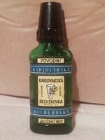 Retro Becherovka kis zöld üveges likőr, 0,08l