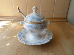 Régi-antik szószos mustáros porcelán kis kínáló