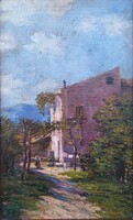Turmayer Sándor (1879 - 1953) Monreale 1917 c. festménye Eredeti Garanciával!