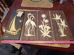 Retro bakelit fali képek a béke táborából lakásdekoráció dombormű a2