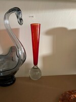 Gyönyörű üveg Muránó váza Murano  Gyűjtői mid-century modern  lakásdekoráció hagyaték