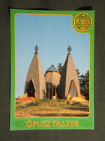 Képeslap,Ópusztaszer,Nemzeti Történeti Emlékpark,templom,kápolna látkép,részlet, 1995-