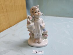 T2187 GDR lány virágokkal