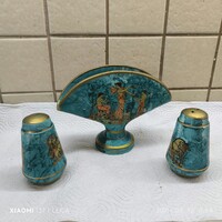 Gyönyörű  keleti mintás kerámia asztalközép, fűszertartó  eladó! 18 x 6 cm