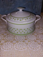 Alföldi petrezselyem / lóhere mintás porcelán leveses tál, kínáló