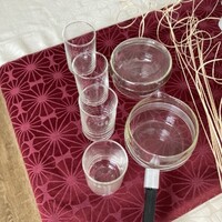 Kávés szett üvegpoharakkal