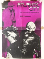 Atlantic City, szereplő: Burt Lancaster - régi filmplakát BKKM Mozi Rota Kecskemét, 1980-as évek