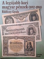 Rádóczy Gyula: A legújabb kori magyar pénzek (1892-1981), szakirodalom