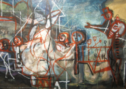 IGAZOLÁSSAL AUKCIÓS CSODÁS MAROSÁN GYULA  / 1915-2003 / KÉP: CIRKUSZ I.