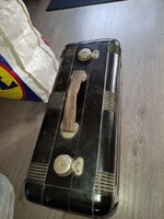 Bakelit gramofon táska, poros, de hibátlan