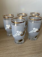 Cassovia DED aranyozott díszítésû poharak