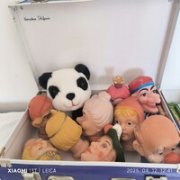 Gumi fejű báb, Midcentury/Retro/antik játék, báb figura, gumifej 11 db eladó!