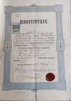 Hódmezővásárhely Ipartestület Bizonyítvány Bádogos mesterség 1898.