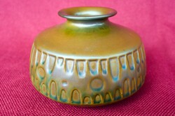 Eozin pajzspecsétes zsolnay váza 13*7,5 cm