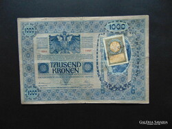 1000 korona 1902 Szerb-Szlovén-Horvát bélyeg + Bélyegzés ! RR 02