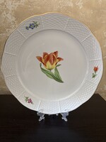 Herend tulipános nagy lapos tányér 25,5cm