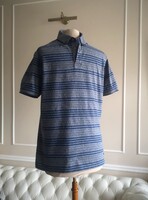 Hammond&Co M-es pólóing, kék csíkos galléros pamut póló