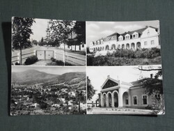 Képeslap,Pomáz,mozaik,Benedek Elek ház,Teleki-Wattay Kastély,utca látkép,részlet, 1972-
