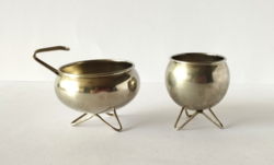 RÉGI ART DECO JELZETT ALPAKKA ASZTALI FŰSZERTARTÓK  1920-30-as ÉVEK