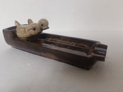 Art Deco Komlós kerámia csibés tál kínáó