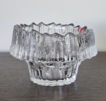 Vintage finn Iittala jégüveg gyertyatartó- Tapio Wirkkala design