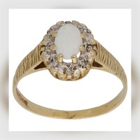 Opal & gyemant arany gyuru alkalmi vetel